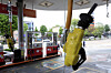 A gas station is seen empty in Seoul on May 7. [NEWS1]