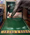A Jusarang Community worker takes an infant out of the baby box on April 4, 2014. [JOONGANG ILBO]