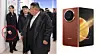 North Korean leader Kim Jong-un's sister Kim Yo-jong, left, is seen holding a smartphone resembling the Magic V3 model released by Chinese brand Honor, right, in a photo from the completion ceremony of the Kusong City Hospital in North Pyongan Province, as reported by the Korean Central News Agency on Dec. 14, 2025. [YONHAP, HONOR]