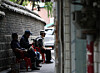 Older adults rest outside the wall of Tapgol Park in Jongno District, central Seoul, on June 14, 2021. [NEWS1]