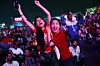Korean fans celebrate as the Taeguk Warriors qualify for the knockout stage at the FIFA World Cup Qatar 2022. [REUTERS/YONHAP]