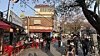 Tables are set outside restaurants along a road above Seongbuk Stream in central Seoul on April 11. [WOO JI-WON]