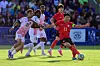 Son Heung-min controls the ball during the first half of an international friendly against Trinidad and Tobago in Utah on May 30. [AP PHOTO/YONHAP]