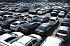 Vehicles are seen at a used car dealership in Seoul on Feb. 18. [YONHAP]