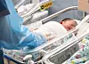 A newborn baby is seen at a hospital in Goyang, Gyeonggi, on Nov. 26, 2025. [YONHAP]