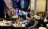 Guests are seated in a newly opened North Korean restaurant in Moscow in a photo uploaded by the North Korean Embassy in Russia's Facebook account. [SCREEN CAPTURE]