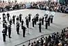 A Korea navy military band performs at the National Museum of Korea in Yongsan District, central Seoul, on Feb. 28. [NEWS1]