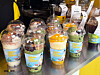 Rows of cup bingsu (shaved ice), a seasonal summer menu at Mega MGC Coffee [MEGA MGC COFFEE]