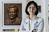 Professor Chae Jong-hee of Seoul National University Hospital pose in front of a display bearing the names of donors in the lobby of Seoul National University Children’s Hospital during an interview with JoongAng Ilbo on May 22. [JANG JIN-YOUNG]
