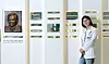 Professor Chae Jong-hee of Seoul National University Hospital pose in front of a display bearing the names of donors in the lobby of Seoul National University Children’s Hospital during an interview with JoongAng Ilbo on May 22. [JANG JIN-YOUNG]