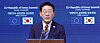 President Lee Jae Myung speaks at a press event at European Union's headquarters in Brussels, Belgium, on June 10.