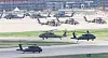 Black Hawk helicopters are seen at Camp Humphreys in Pyeongtaek, Gyeonggi, on Aug. 18, 2025.