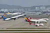 A passenger airplane takes off at Incheon International Airport on May 25.