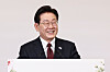 President Lee Jae Myung speaks during a luncheon with Koreans living in Italy at a hotel in Rome on June 15.