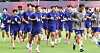Korean footballers participate in a training session in Mexico on June 14.