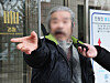 Convicted child rapist Cho Doo-soon speaks to reporters at the Ansan District Court in Gyeonggi on March 11, 2024.