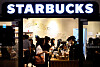 Customers crowd a Starbucks store in Seoul on June 17.