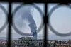 Smoke billows from southern Lebanon, as seen from Nabatieh, following Israeli strikes reported by local residents, in Lebanon, June 17.