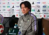 Korean national football team's head coach Hong Myung-bo speaks during a press event in Mexico on June 17.