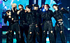 Members of boy band Ampers&One perform at a music show on Sept. 10, 2025.