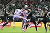 Korea's Cho Gue-sung and Oh Hyeon-gyu battles for a header with Mexico's Obed Vargas during the FIFA World Cup 2026 Group A match between Mexico and Korea in Mexico on June 18.