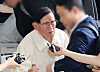 Lee Man-hee, leader of religious sect Shincheonji, attends a questioning session held by law enforcement authorities in southern Seoul on June 4.