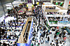 Crowds move through exhibition booths at the Seoul International Book Fair inside COEX in Seoul.