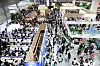 Crowds move through exhibition booths at the Seoul International Book Fair inside COEX in Seoul.