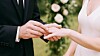A photo of a couple getting married