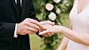 A photo of a couple getting married