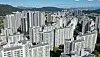 Apartment complexes are seen in Gwacheon, Gyeonggi, on Oct. 15, 2025.