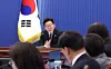 President Lee Jae Myung speaks at a meeting with his senior secretaries at the Blue House in central Seoul on Feb. 12.