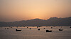 Ships and boats in the Strait of Hormuz, Musandam, Oman on May 1
