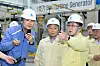 Environment Minister Kim Sung-whan, right, speaks during an on-site inspection at underground power station in Mapo District, western Seoul, on June 25.