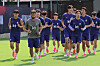 Korean national footballers participate in a training held in Mexico on June 26.