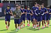 Korean national footballers participate in a training held in Mexico on June 26.