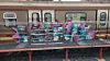 A graffiti-painted train car is parked at Daejeo train depot in Busan on June 23.
