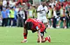 Seol Young-woo, a Korean national footballer, reacts after the team's 1-0 defeat to South Africa at the FIFA World Cup 2026 held in Mexico.