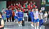 Korean national footballers leave their hotel in Mexico on June 28.