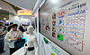 People visit a booth installed at health-related exhibition held in southern Seoul on April 28.