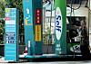 A person pays after fueling one's vehicle at a gas station in Seoul on June 28.