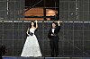 Seohyun, left, and Jun Hyun-moo host the Fact Music Awards in Macau in September 2025.