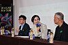 Actor Chang Mi-hee, center, chairperson of the Bucheon International Fantastic Film Festival, speaks during a press conference held in western Seoul on June 9.