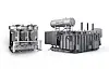 HD Hyundai Electric's switchgear, left, and power equipment