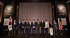 James Kim, center, the chairman of the American Chamber of Commerce in Korea (Amcham) and executives of leading global technology companies, including Apple, OpenAI, Qualcomm and Tesla, take a group photo marking the launch of AI Leadership Council on July 2 in central Seoul.