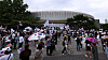 Protesters gather in front of a vote-counting center in southern Seoul on July 2.