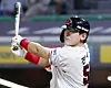 SSG Landers Jeon Eui-san hits a ball during a match against KT Wiz at SSG Landers Field in Incheon on Aug. 11, 2022.