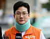 Former Busan mayoral candidate Jeong Yi-han of Reform Party speaks to reporters at a local market in the port city on April 29.
