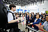 Lawmakers and visitors participate in an exposition about medical products held in Daegu on July 3.