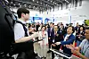 Lawmakers and visitors participate in an exposition about medical products held in Daegu on July 3.